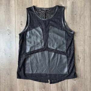 BCBGMAXAZRIA Fay Mixed Media Top